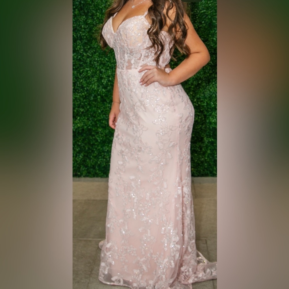 Sherri hill prom/sweet 16 dress light pink size 10